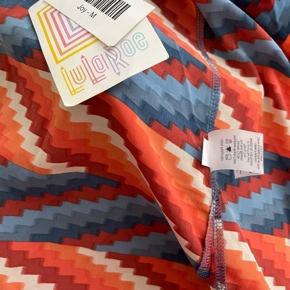 Lularoe Long Duster Kimono Orange Blue Size Medium! - Picture 5 of 7